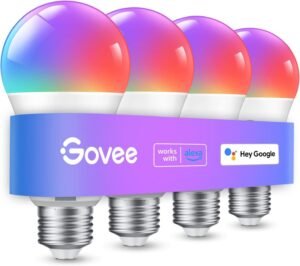 Govee Smart Light Bulbs, Color Changing Light Bulb, Work with Alexa and Goo...