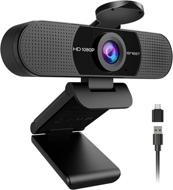 EMEET 1080P Webcam with Microphone,...