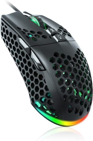 SOLAKAKA SM900 Gaming Mouse Wired with RGB,Honeycomb Shell,12800 DPI Wired ...