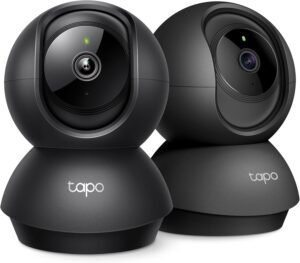 Tapo 2K Indoor Pan/Tilt Wired Security Camera – Works as a Baby Monit...