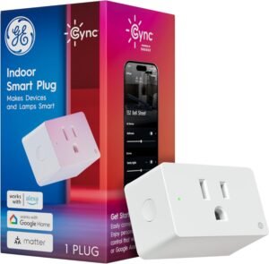 GE Cync Smart Indoor Plug, Smart Outlet Control, WiFi Outlet Plug, Matter C...