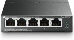 TP-Link TL-SG1005P, 5 Port Gigabit PoE Switch, 4 PoE+ Ports @65W, Desktop, ...