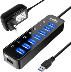 Powered USB Hub 3.0, Atolla 7-Port ...