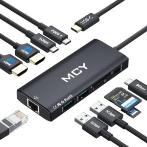 MCY USB C Hub,Laptop Docking Station Dual Monitor Single 8K,2x4K@60Hz,10in1...