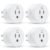EIGHTREE Smart Plug, WiFi Outlet Works with Alexa & Google Home, Smart Home Socket with Remote Control & Timer Function, 2.4GHz WiFi Only, 4 Packs