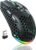 SOLAKAKA SM600 Honeycomb Shell Gaming Mouse Wireless,Tri-Modes BT/2.4G Wireless/Type-C Wired Gamer Mouse with 2 Side Buttons, Macro Programmable and RGB Light for PC/Mac/Laptop,Black