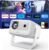 [3000+ Licensed Apps/Live TV/HDR10+/AI Movin 3.0 OS] Smart 4K-Projector with WiFi and Bluetooth, Goiaey Portable Projector with 360°Stand, 50W DoIby Audio, Auto Focus&Keystone, Outdoor Movie Proyector